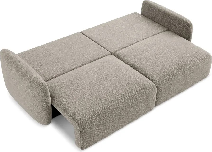 Divano beige allungabile/con contenitore 238 cm Kalena – Makamii