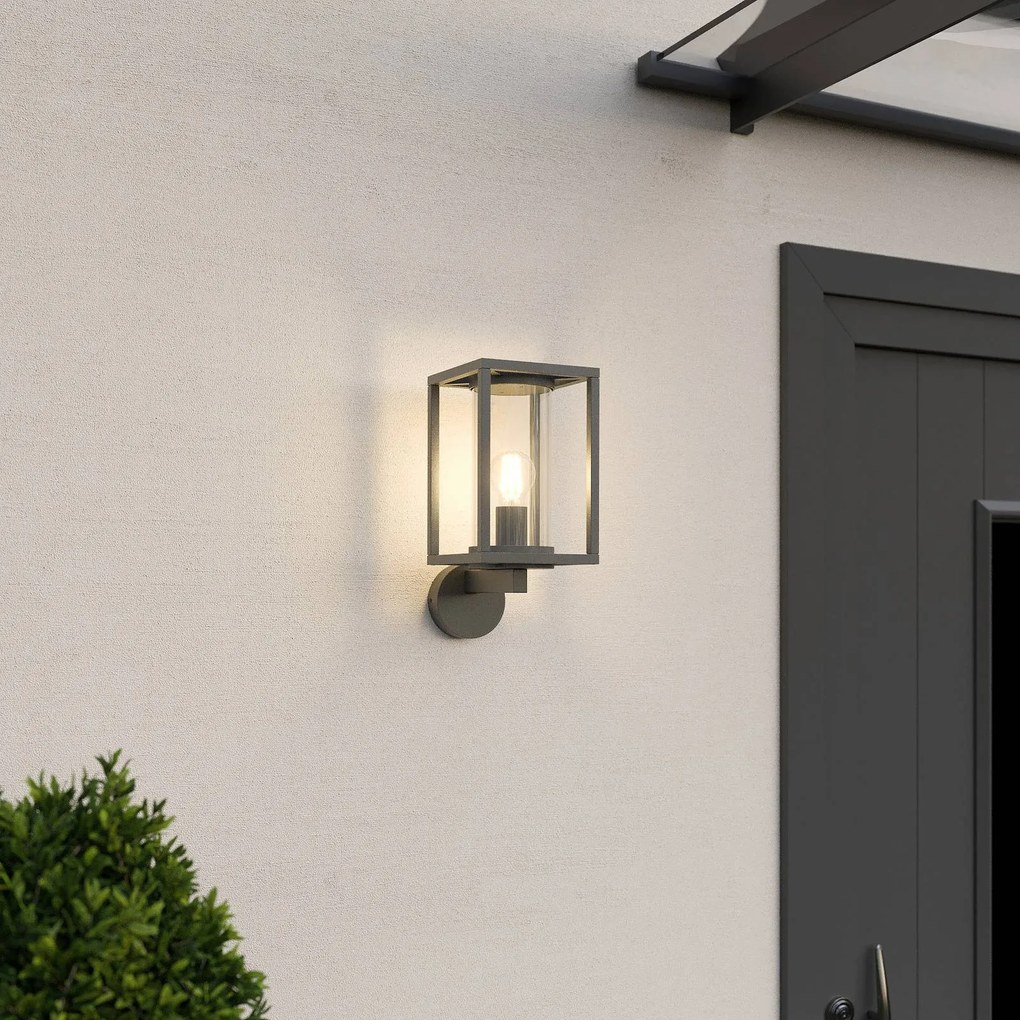 Lucande Applique da esterno Ferda, verticale, antracite, IP44