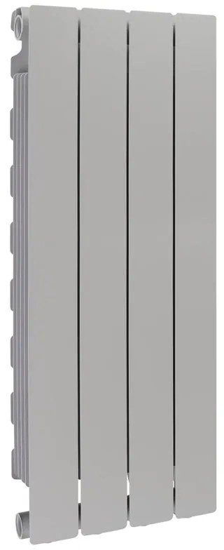 Radiatore acqua calda PRODIGE MODERN in alluminio, 4 elementi, interasse 800 mm, silver