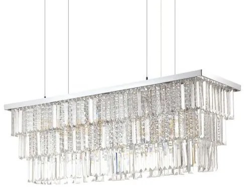 Martinez lampadario sospeso in cristallo e metallo cromo 8 luci att...