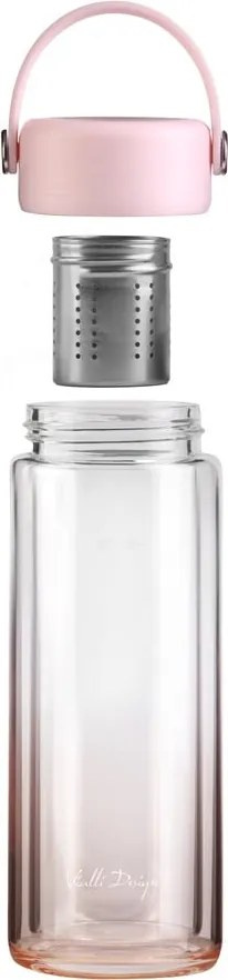 Bottiglia rosa in vetro 350 ml Fuori – Vialli Design