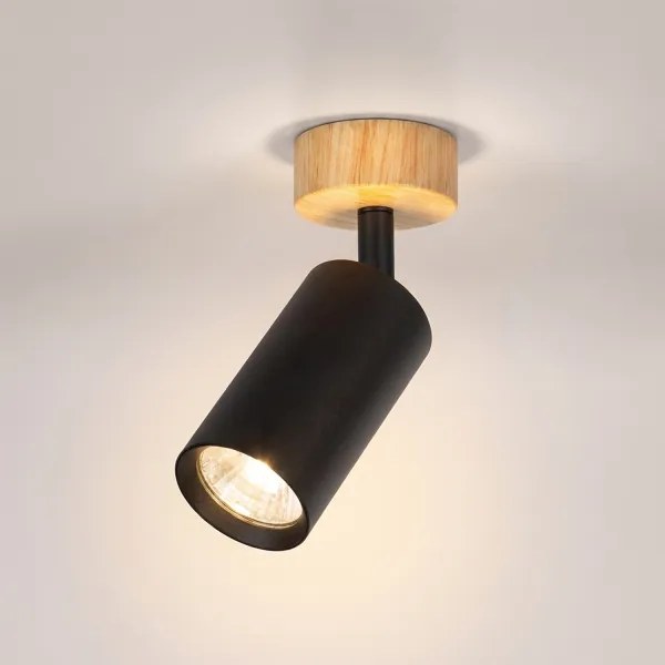 Brilagi - Faretto SELE 1xGU10/30W/230V nero/finitura rovere