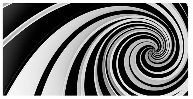 Fotomurale XXL Black and white swirl