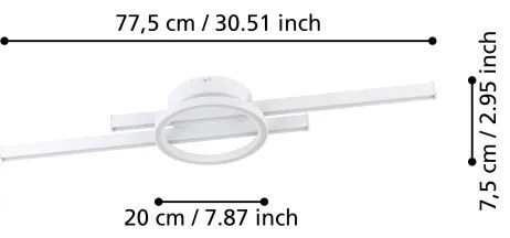 Eglo 900952- Plafoniera dimmerabile RGBW AMANDOLO 23,5W/230V bianco + +TC