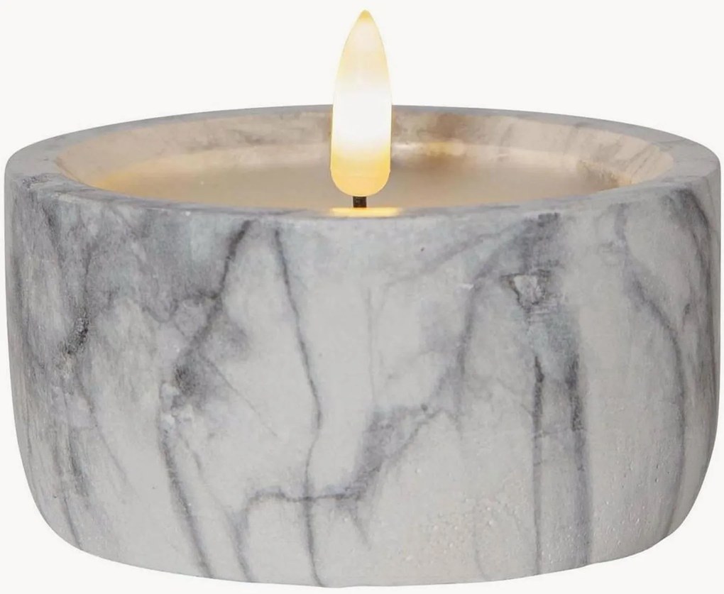 Candela a LED a blocco con fiamma marmo con funzione timer