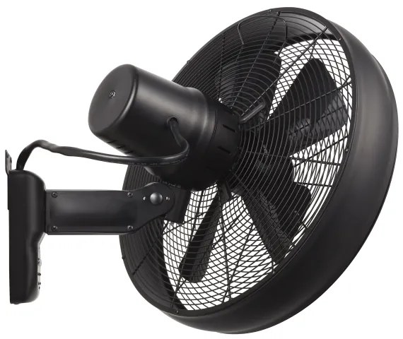 Lucci air 213124 - Ventilatore da parete BREEZE 55W/230V nero + tc