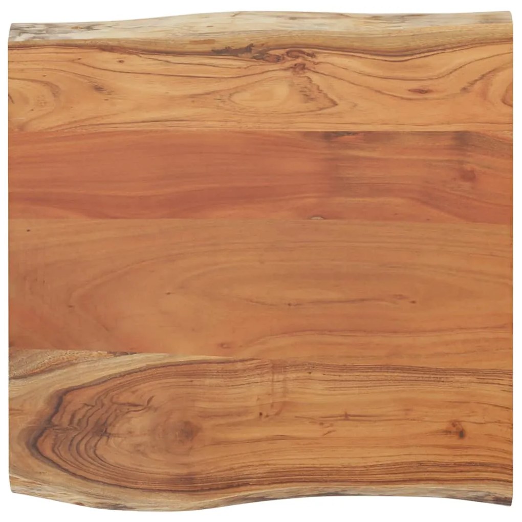 Tavolino 40x40x2,5 cm in legno massello di acacia bordi vivi