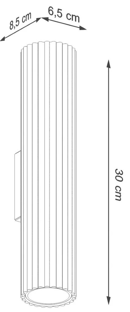 Applique da parete 2xGU10 in Alluminio KARBON 30