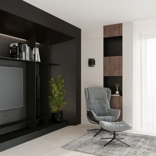 Sollux SL.0981 - Applique HESTIA 1xG9/40W/230V nera