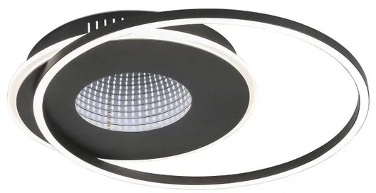 Plafoniera LED TRIDI Ø 43 cm nero IP20 bianco naturale, 4300 lumen