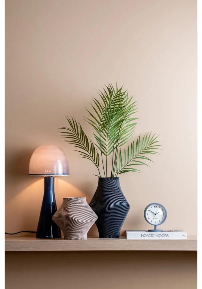 Lampada da tavolo blu scuro con paralume in vetro (altezza totale 45 cm) Bombin – Leitmotiv