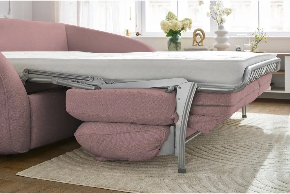 Divano in rosa chiaro allungabile 235 cm Cezanne – Bobochic Paris