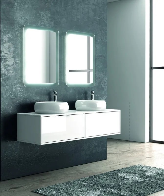 Mobile bagno 150cm con 2 cassetti scorrevoli KSPR-150B - KAMALU