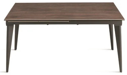 Tavolo allungabile 240 cm ULISSE con top grčs porcellanato effetto Legno Tek