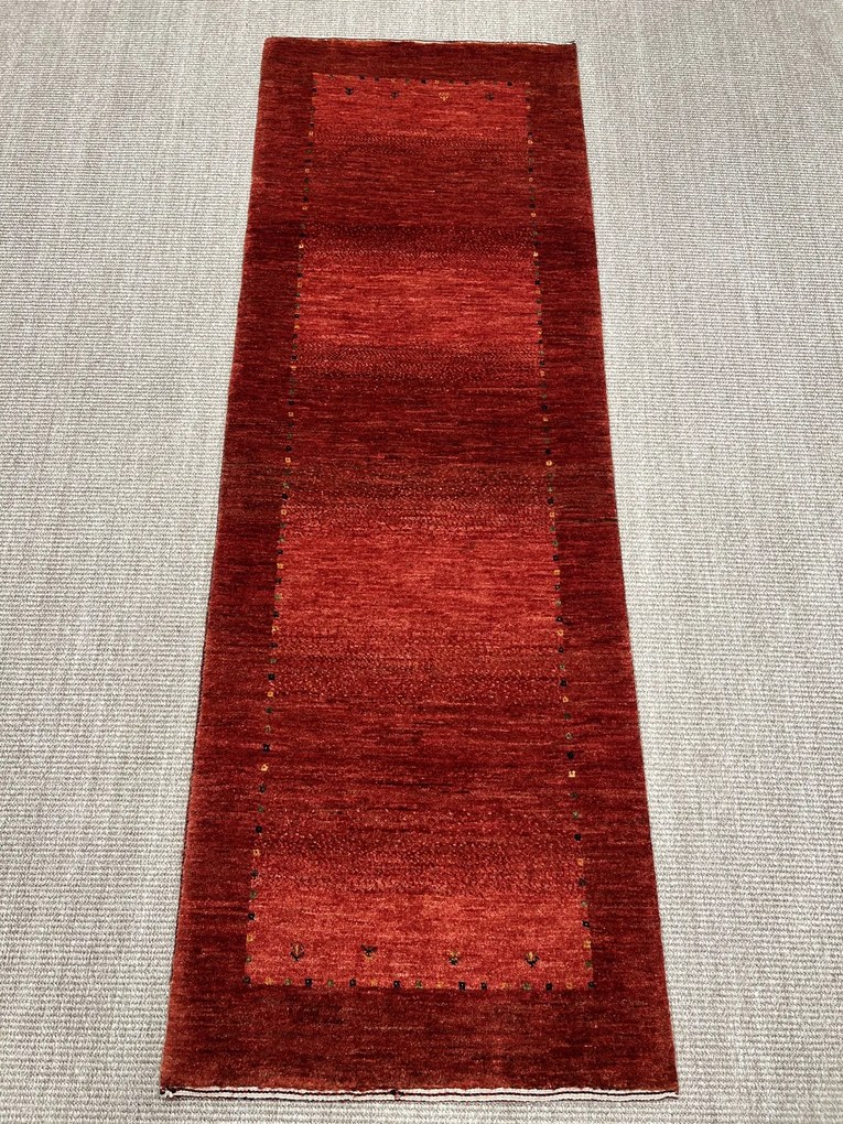 Loribaft Tappeto 190x60 Rosso (Iran) Annodato A Mano