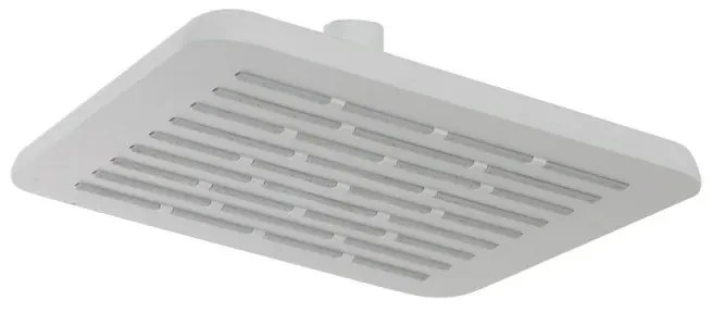 Soffione doccia 20 x 20 cm in finitura bianco anticalcare Hidra