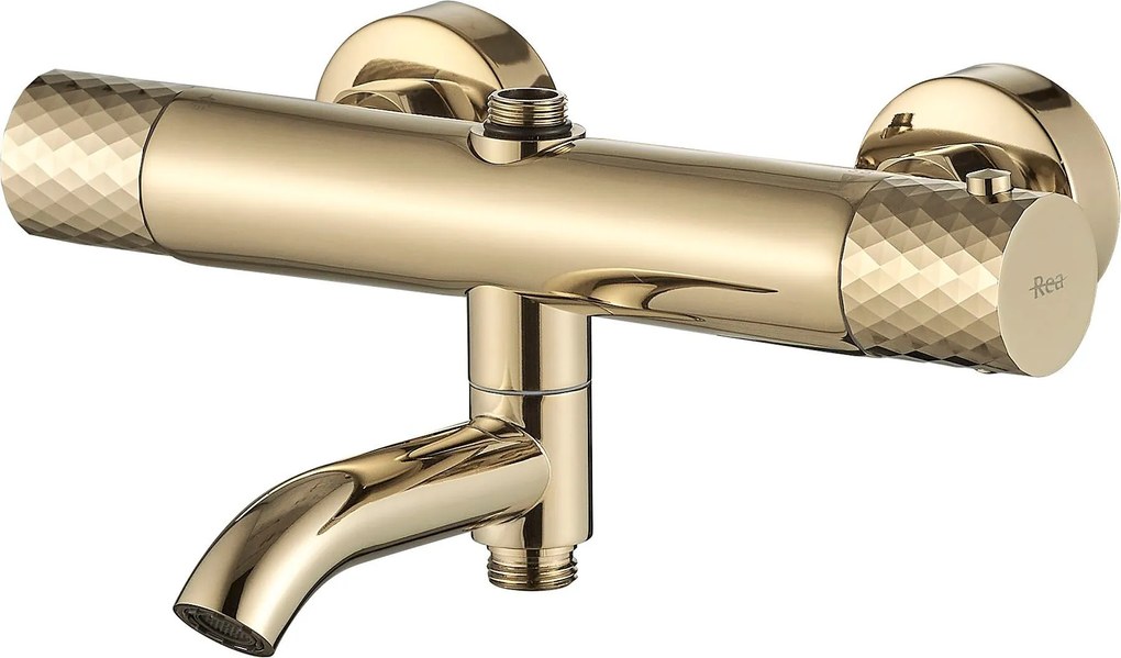 Set Doccia da incasso con Termostatato Lungo Diamond Gold
