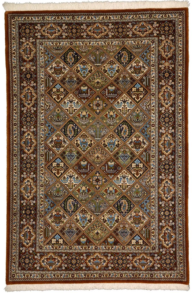 Ghom Tappeto persiano 100x150 Marrone (Iran) Annodato A Mano