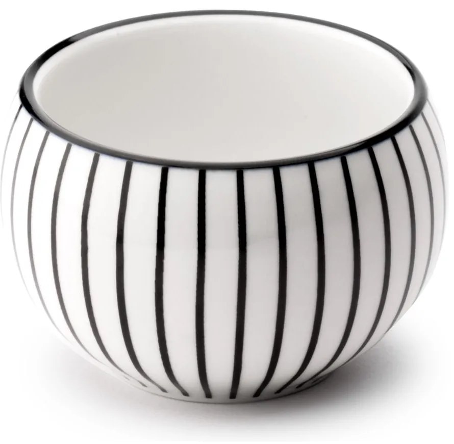 Set da tè in porcellana-leghe bianco-nero Shanxi - Bredemeijer