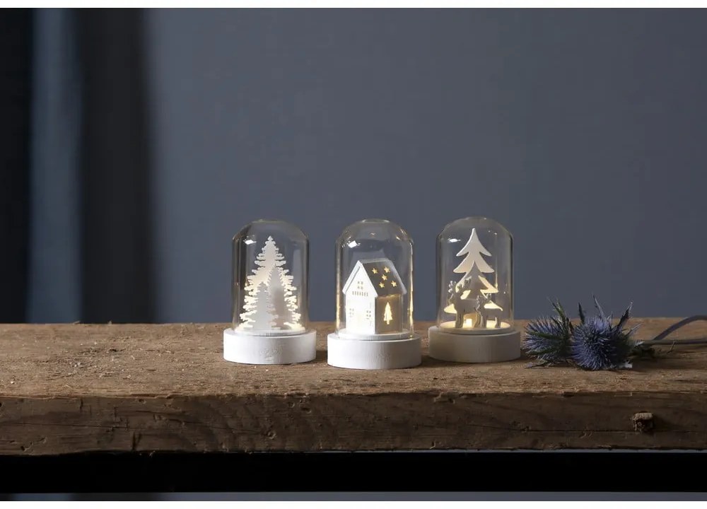 Decorazioni luminose bianche con motivo natalizio in set di 3 pezzi ø 5,5 cm Kupol - Star Trading