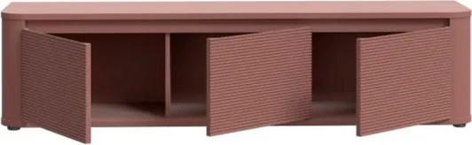 Mobile TV Da Terra 3 Ante 170x40x40 Design Moderno Lehman Terracotta