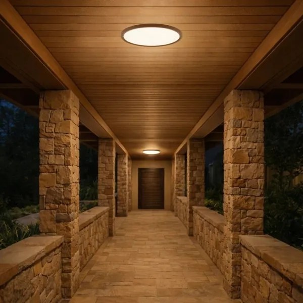 Rabalux 75080 - Plafoniera LED da bagno MAUREC 18W/230V diam. 29 cm IP44 marrone