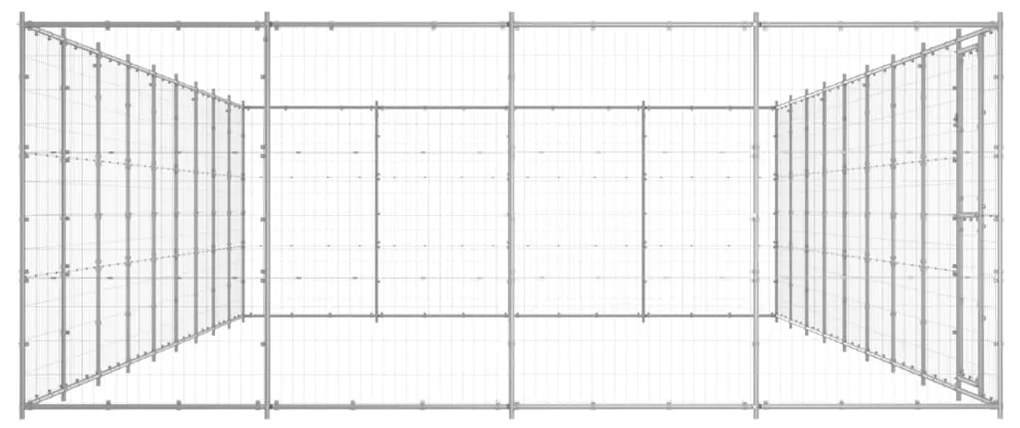 Gabbia per cani da esterno in acciaio zincato 43,56m²
