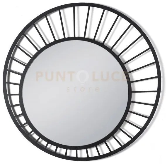 Specchio moderno da parete ray nero