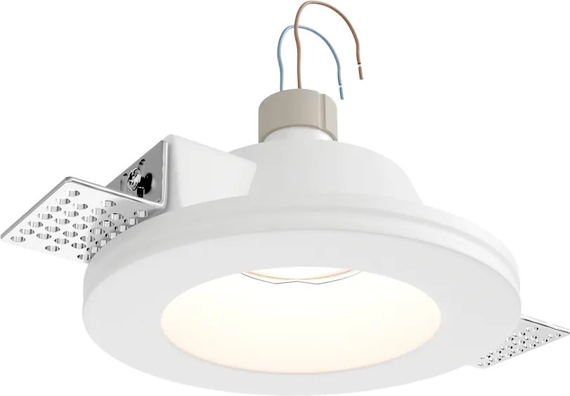 Portafaretto Rotondo Ø130x45mm GU10 in Gesso Pitturabile