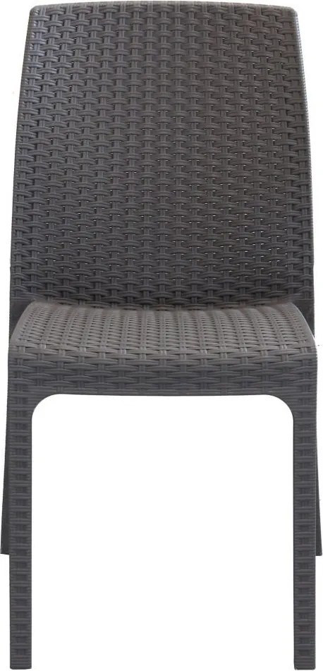 ALMA - sedia da giardino impilabile in wicker stampato