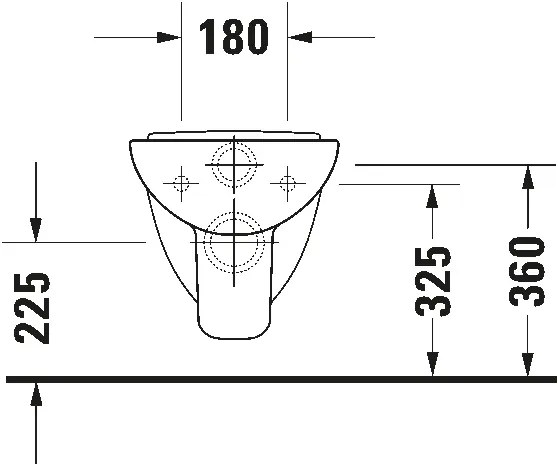 Duravit 22110900002 - WC sospeso D-CODE ceramica/bianco lucido