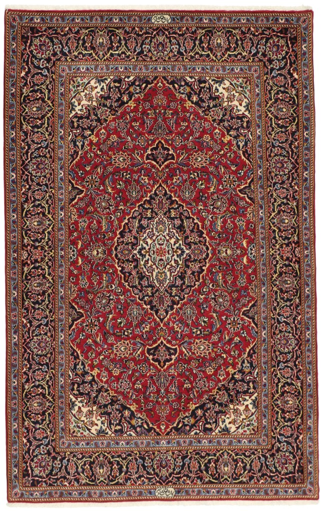 Kashan Tappeto 140 x 220 (Iran) Annodato A Mano
