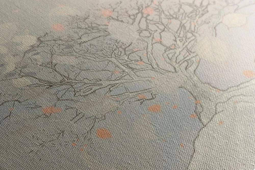 Stampa su tela – Albero autunnale disegnato