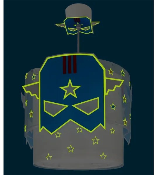 Dalber 61812 - Lampadario per bambini BLU HERO 1xE27/15W/230V