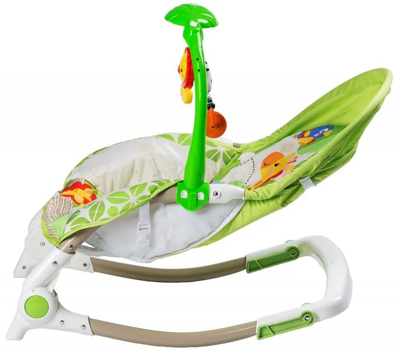 Sedia a dondolo per bambini ECOTOYS in verde con melodie