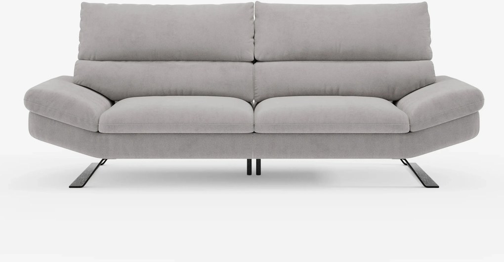Eclipse Divano dal design moderno 2 e 3 posti con schienali traslanti - piedini alti in elegante microfibra smacchiabile T11