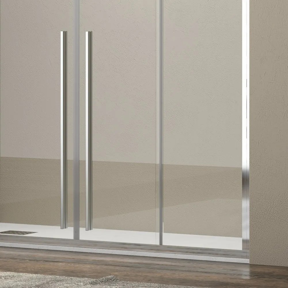 Nicchia doccia 150 cm doppio scorrevole vetro 8mm altezza 200h | KEL6000 - KAMALU