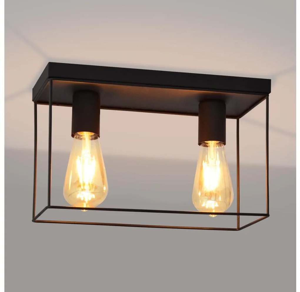 Plafoniera FINN 2xE27/15W/230V nero