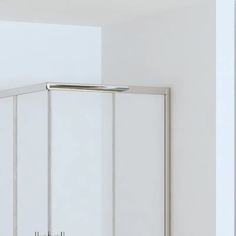 Kamalu - Box doccia 70x100 altezza ridotta 170 cm vetro anticalcare | CHIARA EDGE-R