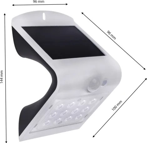 LED Luce solare con sensore di movimento LED/1,5W/1200 mAh 3,7V IP65