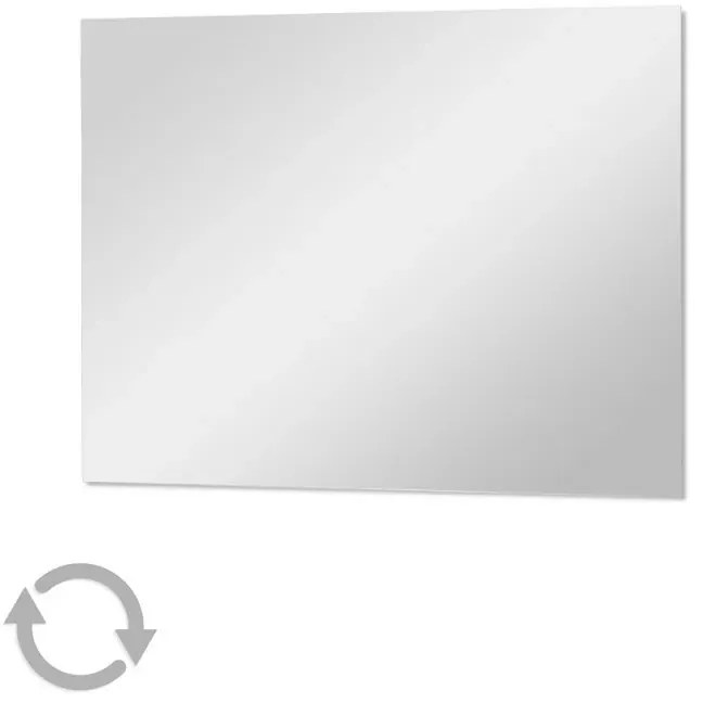 Specchio bagno 60x80 cm a filo lucido con installazione reversibile