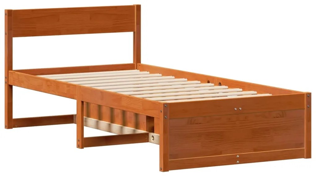 Letto senza materasso marrone cera 75x190 cm in legno di pino