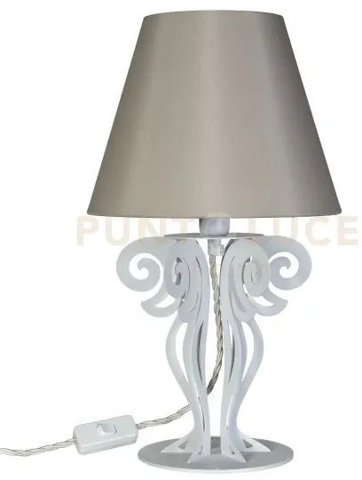 Abat jour da tavolo circeo bianco marmo paralume sabbia in ferro e ...