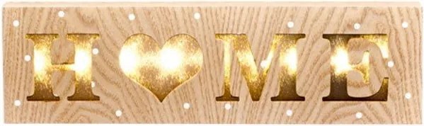 Decorazione luminosa in legno appesa Sweet Home - Dakls