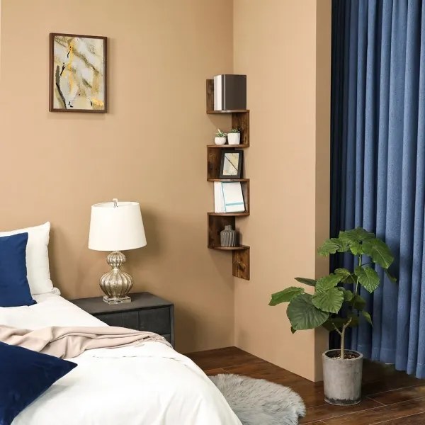 Mensola angolare da parete SNAKE marrone