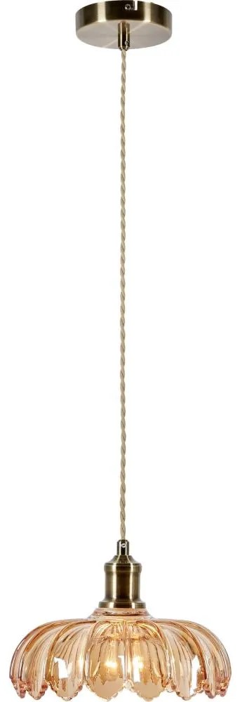 Markslöjd 108858 - Lampadario a sospensione con filo KURAGE 1xE27/40W/230V ottone/fumé beige