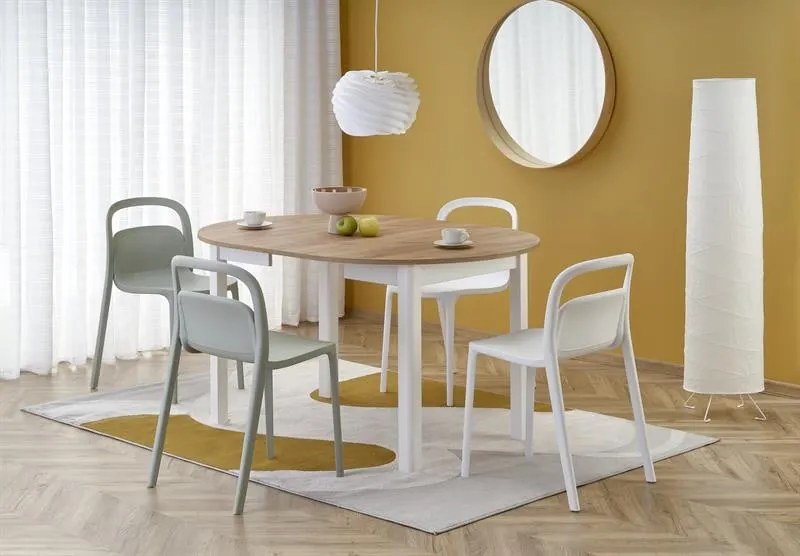 Tavolo allungabile Ringo in rovere/bianco - L102-142xL102xH76 cm
