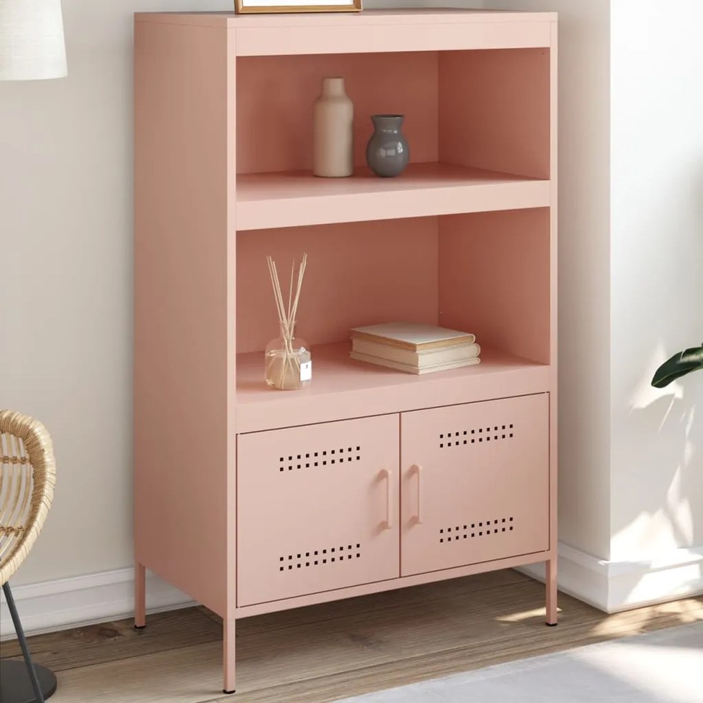 Credenza rosa 68x39x113 cm in acciaio