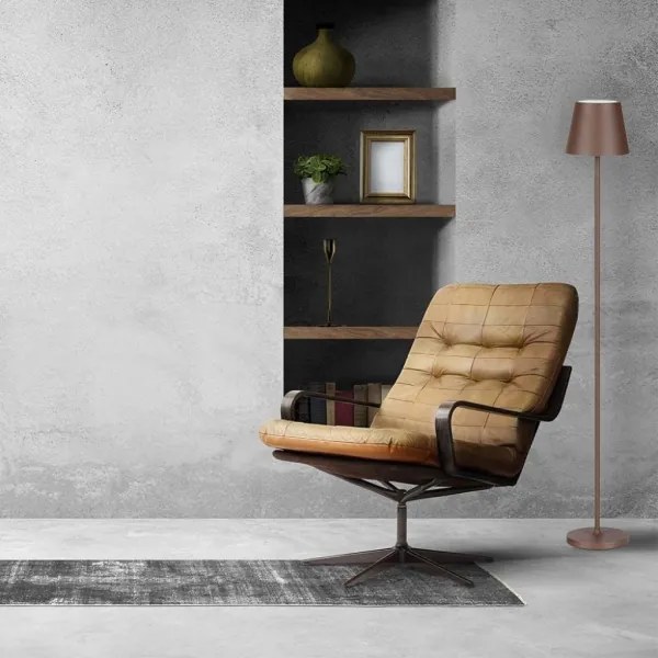 LED Lampada da terra ricaricabile e dimmerabile 3in1 LED/4W/5V 4400 mAh 3000K IP54 marrone