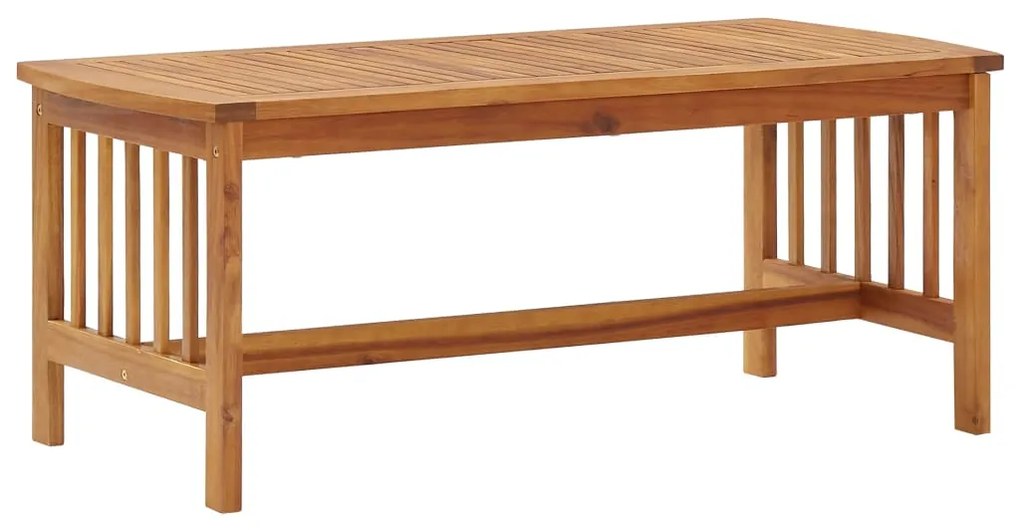 Tavolino Da Salotto 102x50x43 Cm İn Legno Massello Di Acacia /